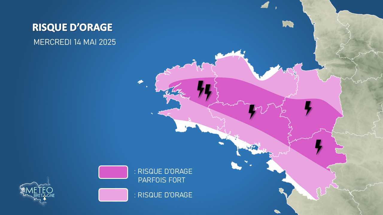 Risque orageux persistant pour les journées de mardi et mercredi.