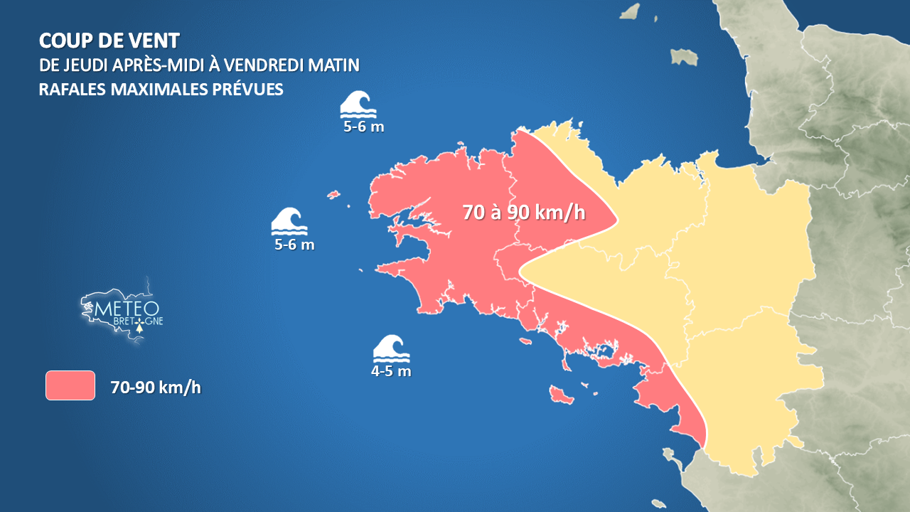 Coup de vent attendu entre jeudi après-midi et vendredi matin
