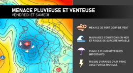 Illustration de l'actualité Menace météo pour vendredi et samedi