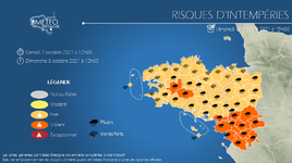 Illustration de l'actualité Intempéries : pluies diluviennes et vents forts !