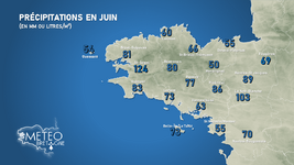 Illustration de l'actualité Cumuls pluviométriques du mois de juin en Bretagne