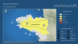 Illustration de l'actualité Des orages localement forts entre le Finistère et l’est de la Bretagne