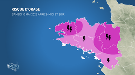 Illustration de l'actualité Un week-end et un début de semaine orageux en Bretagne