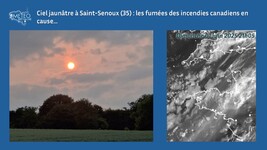 Illustration de l'actualité Un ciel jaunâtre et voilé en Bretagne : les fumées des incendies canadiens en cause