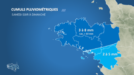 Illustration de l'actualité Arrivée d'une perturbation pluvieuse samedi soir