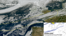 Illustration de l'actualité Un ciel blanchâtre en Bretagne… à cause des fumées venues du Canada !