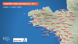 Illustration de l'actualité Où a-t-il fait le plus chaud en Bretagne ce lundi 11 août ?