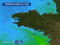 Illustration de l'actualité La température de la mer baisse moins vite que celle de l'air.