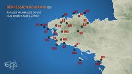 Illustration de l'actualité Suivi de la tempête Benjamin en Bretagne