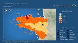 Illustration de l'actualité Tempête Goretti : vents violents et risque majeur sur le nord de la Bretagne
