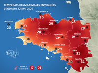 Illustration de l'actualité Fortes chaleurs possibles d’ici vendredi