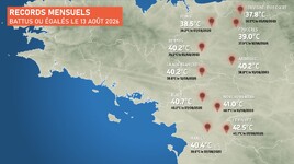 Illustration de l'actualité Plus de 40°C et de nouveaux records dans l'est de la Bretagne