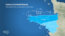 Illustration de l'actualité Arrivée d'une perturbation pluvieuse ce mercredi 19 août