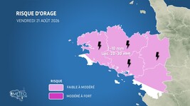 Illustration de l'actualité Risque d’orages ce vendredi après-midi en Bretagne