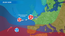 Illustration de l'actualité Une semaine venteuse en Bretagne, avec un scénario tempétueux possible jeudi