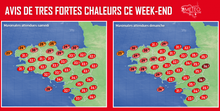 Temperatures Tres Elevees Ce Week End Actualites Meteo Meteo Bretagne